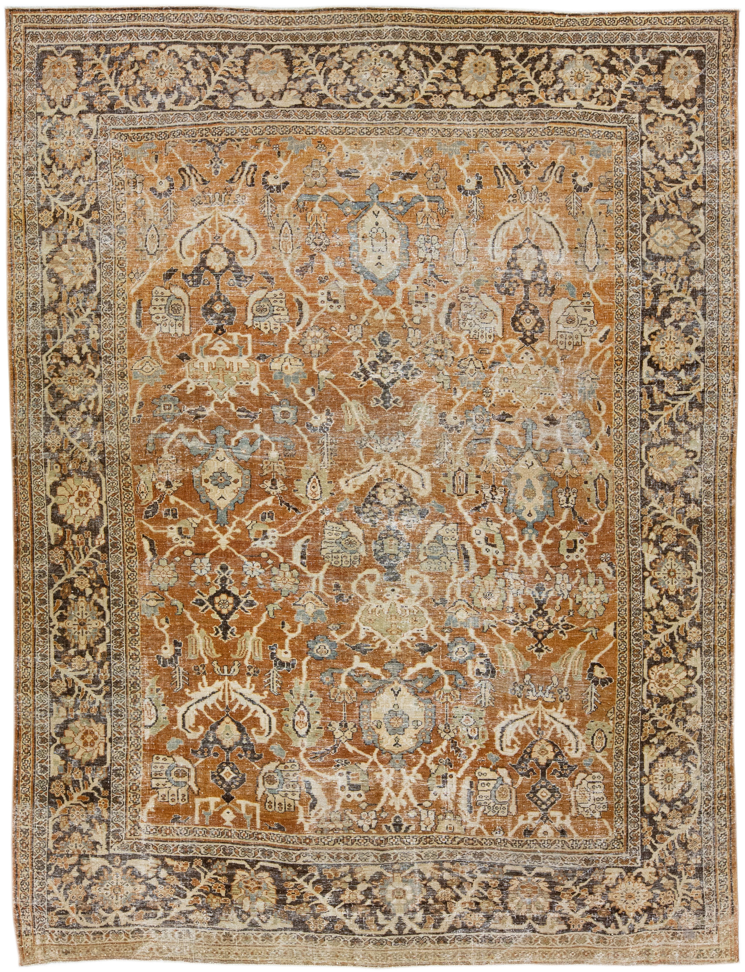 Antique Persian Mahal Rug~P77663748