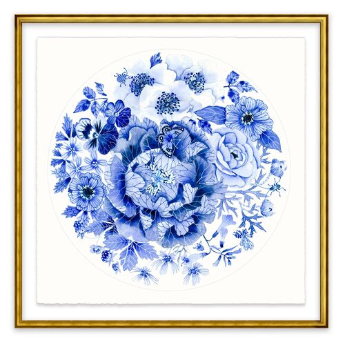 Gabby Malpas, Blue Round Floral I~P77251497