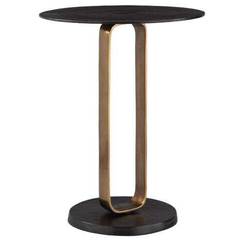 Ezio Accent Table, Black/Brass
