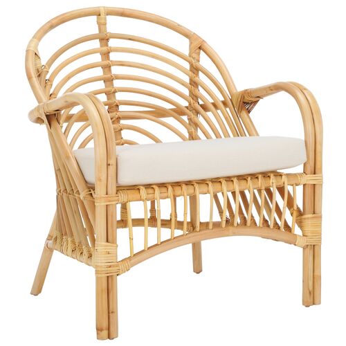 Ellibet Rattan Accent Chair with Cushion