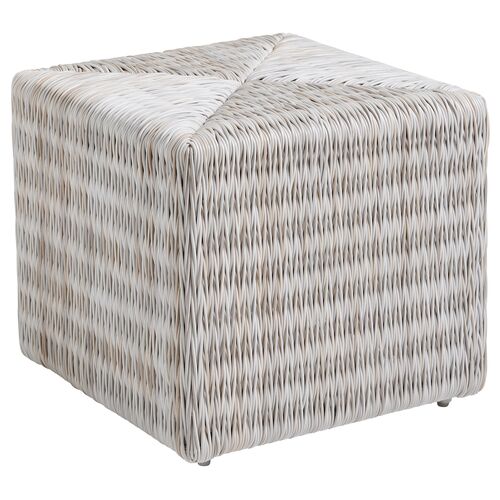 Seabrook Cube Ottoman, Gray