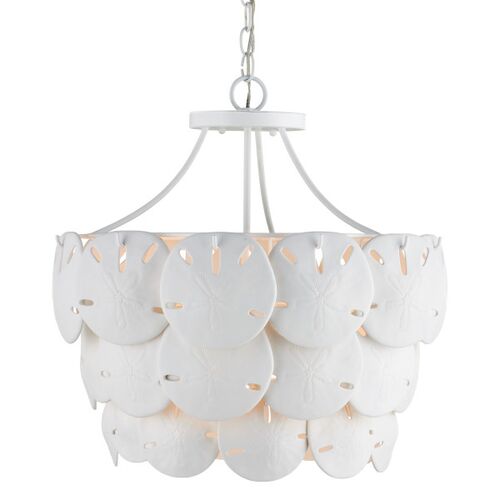 Tulum Medium Chandelier, White/Sugar White