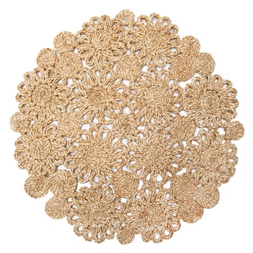 Daisy Jute Placemat, Set of 4