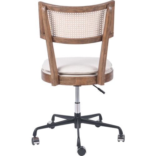 Caned sales desk chair