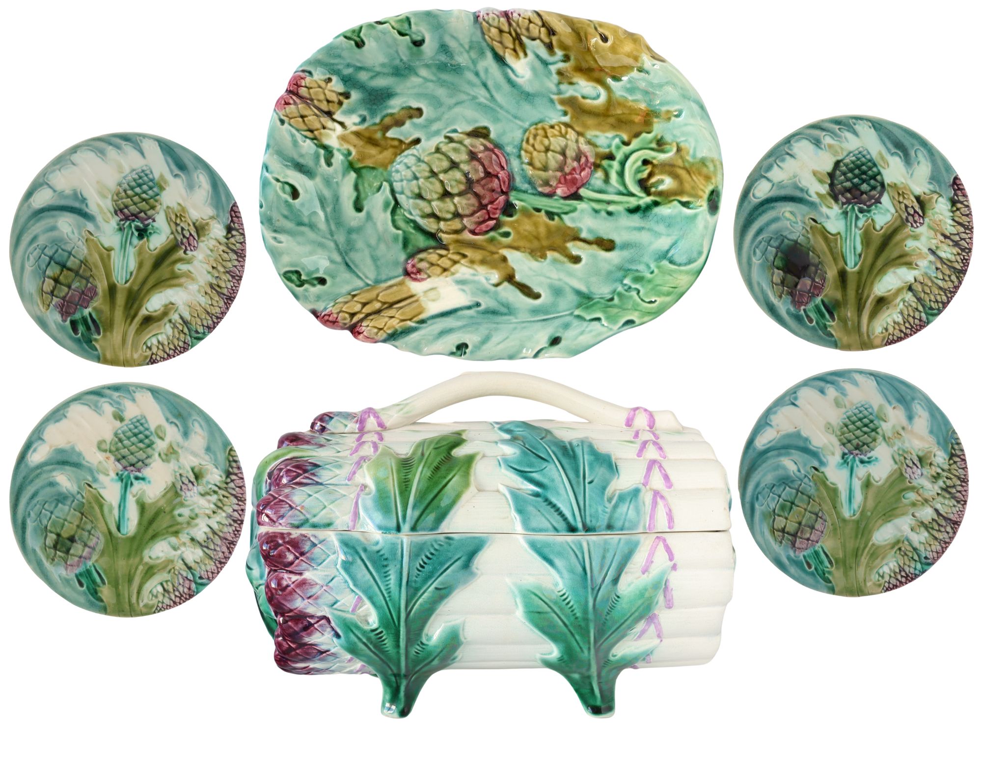 19th-C. French Barbontine Asparagus Set~P77719189