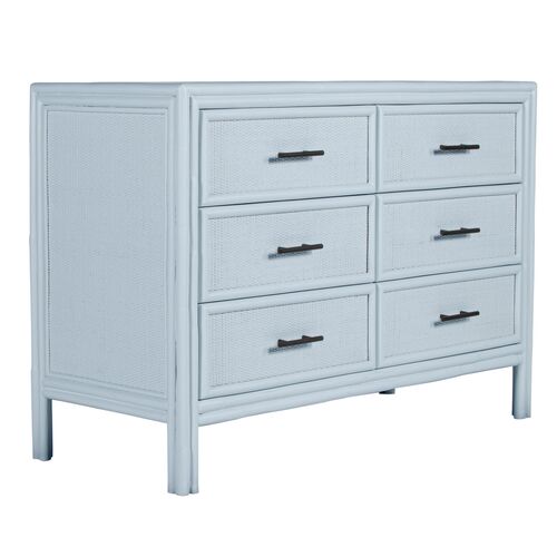 Bermuda Six-Drawer Dresser, Light Blue~P77622786