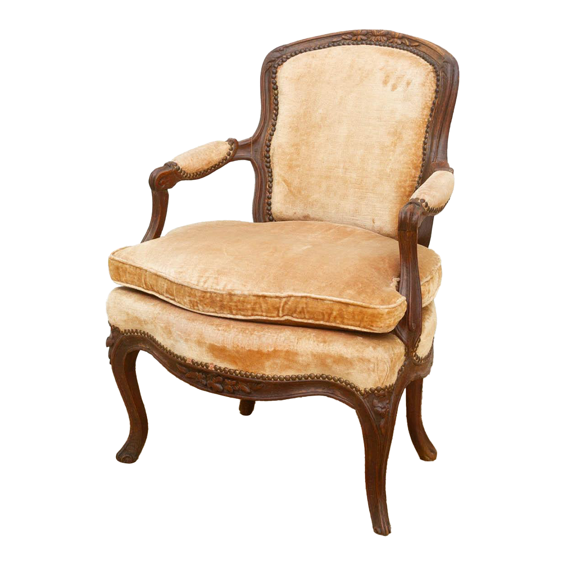 Antique French Carved Walnut Chair~P77702133