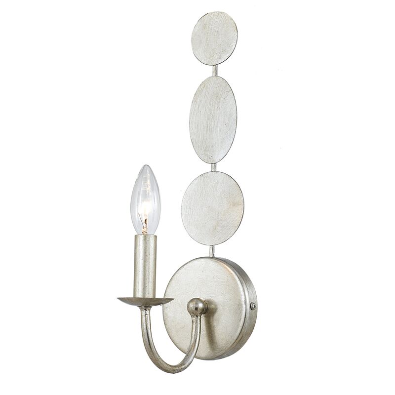 Layla 1-Light Sconce, Antique Silver