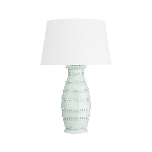 Spitzy Ceramic Table Lamp, Spa Blue