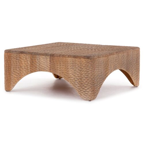Tracey Boyd Emma Coffee Table, Carved Mahogany~P77595346