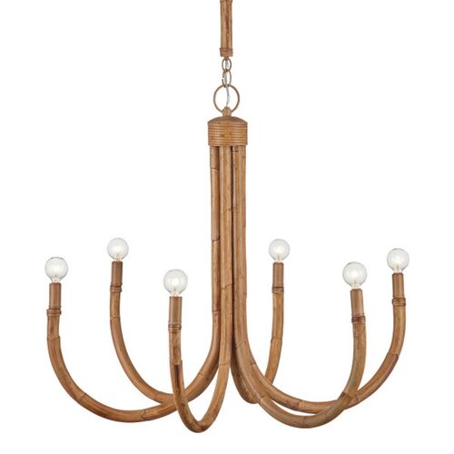 Samsara Rattan Chandelier, Natural/Saddle Tan Samsara Rattan Chandelier, Natural/Saddle Tan