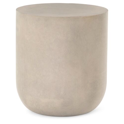 Jose Round Outdoor Side Table, Gray~P77567091
