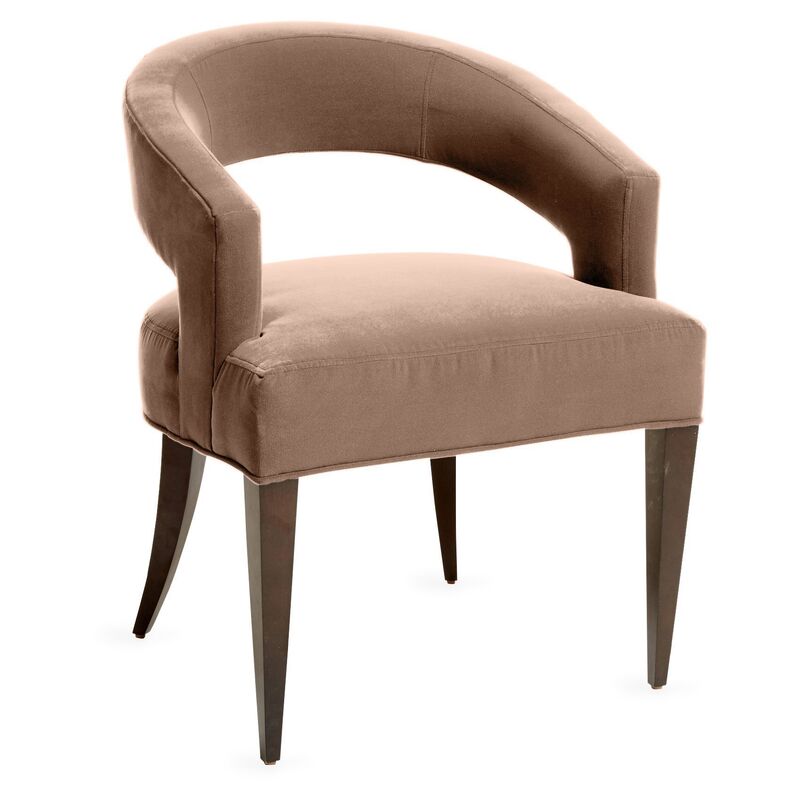 Ella Accent Chair, Blush Velvet