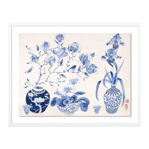 Gabby Malpas, Alternative Blue Floral Painting Gabby Malpas, Alternative Blue Floral Painting