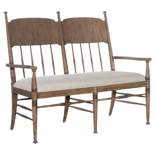 Americana Upholstered Linen Dining Bench