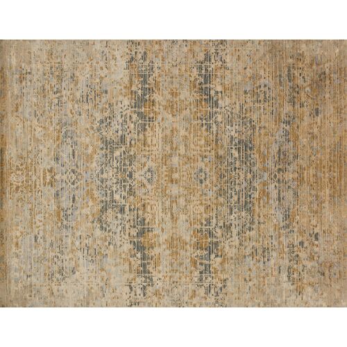 Reign Hand-Knotted Rug, Beige/Ocean~P77380874