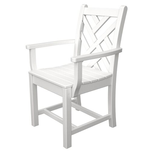 Chippendale Dining Armchair, White~P43451166