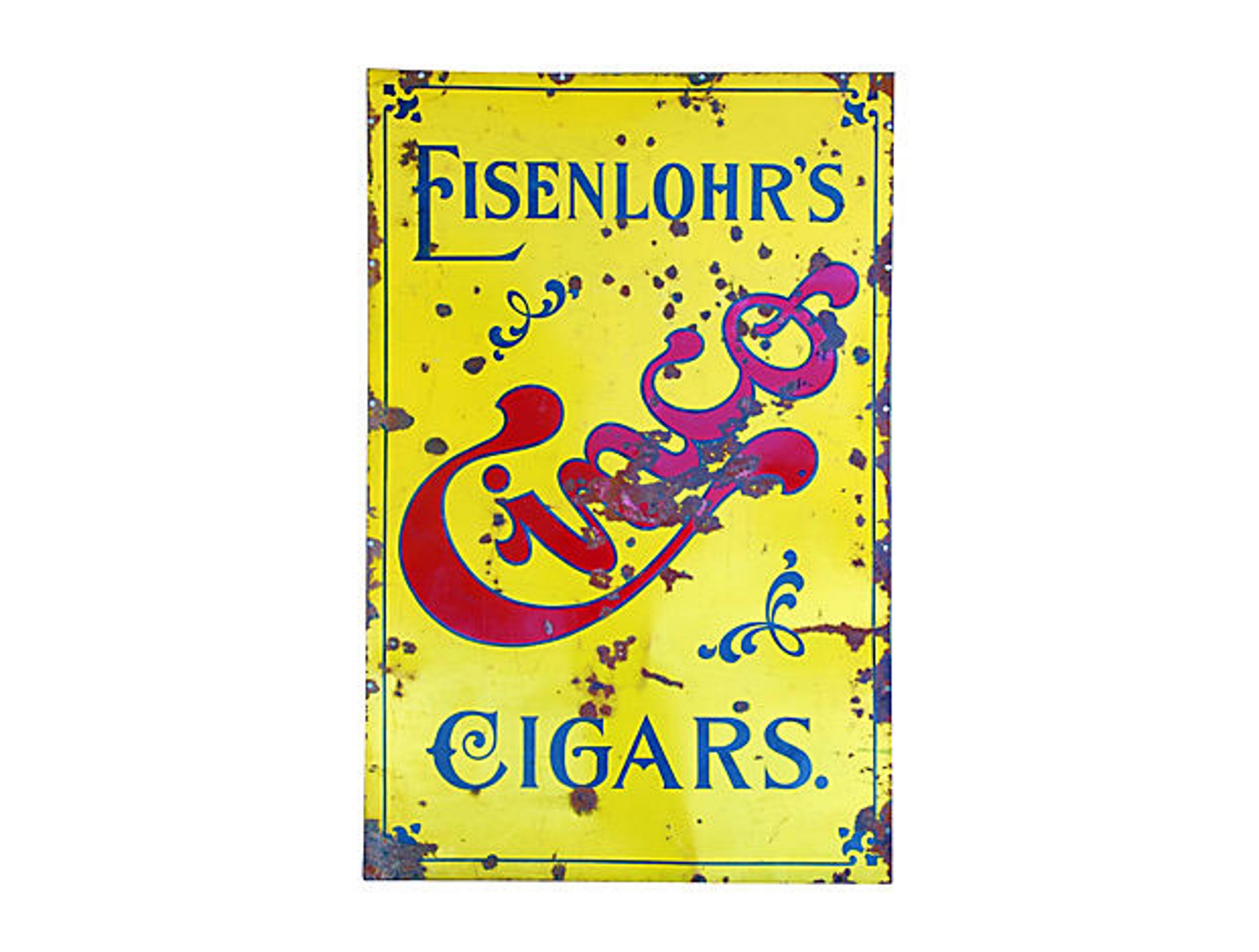 1910s Porcelain Eisenlohr's Cigars Sign~P77627001