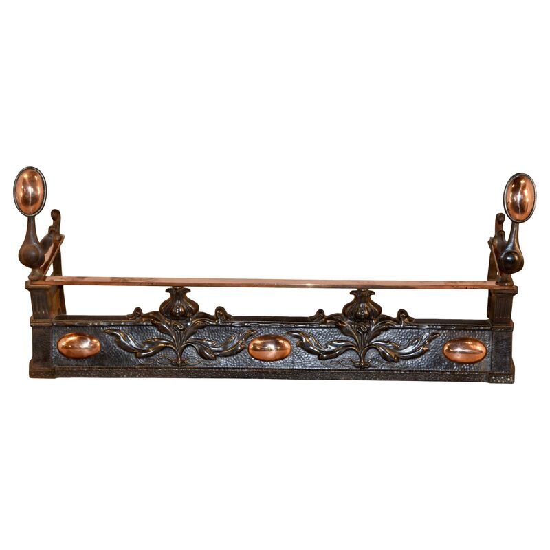 19th Century Mixed Metal Fire Fender