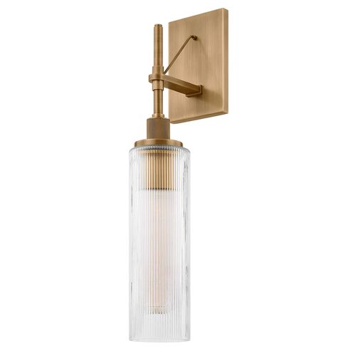 Shenandoah Outdoor Wall Sconce, Patina Brass/Clear Optic