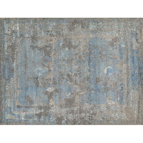 Sulken Hand-Knotted Rug, Gray/Blue Sulken Hand-Knotted Rug, Gray/Blue
