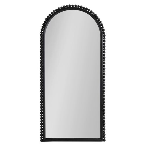 Belle Arched Floor Mirror, Black