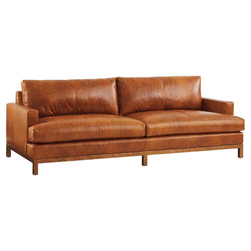 Horizon Leather Sofa, Cognac~P111120192