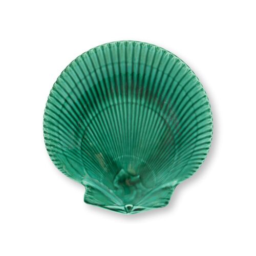 Wedgwood Green Majolica Shell Dish Wedgwood Green Majolica Shell Dish