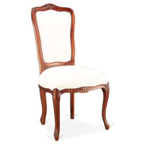 Lilla Side Chair, Cream Linen~P76935348