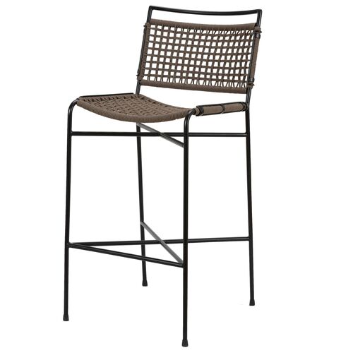 Georgia Outdoor Bar Stool, Earth Rope