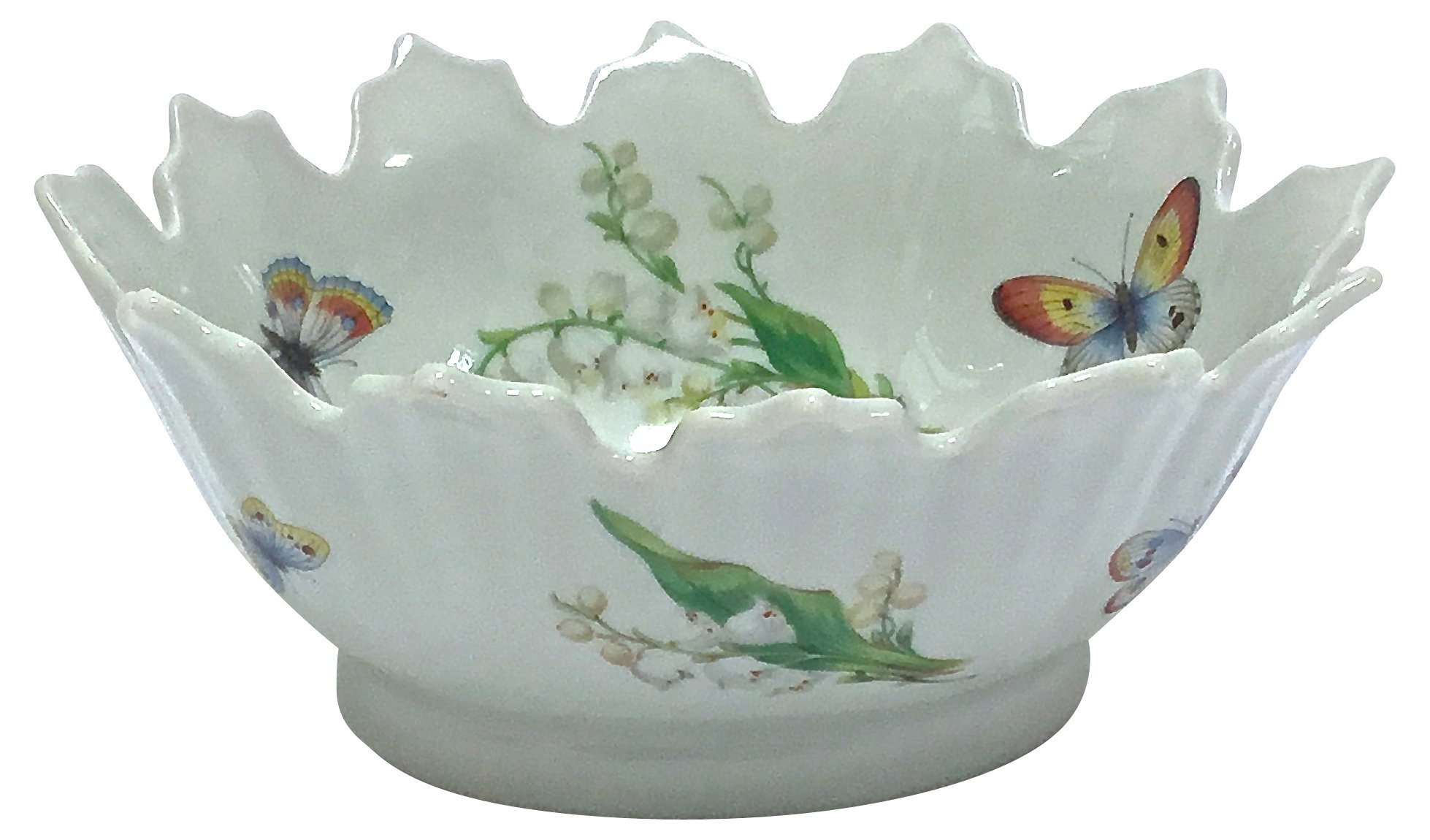 Limoges Floral & Butterfly Bowl~P77468517