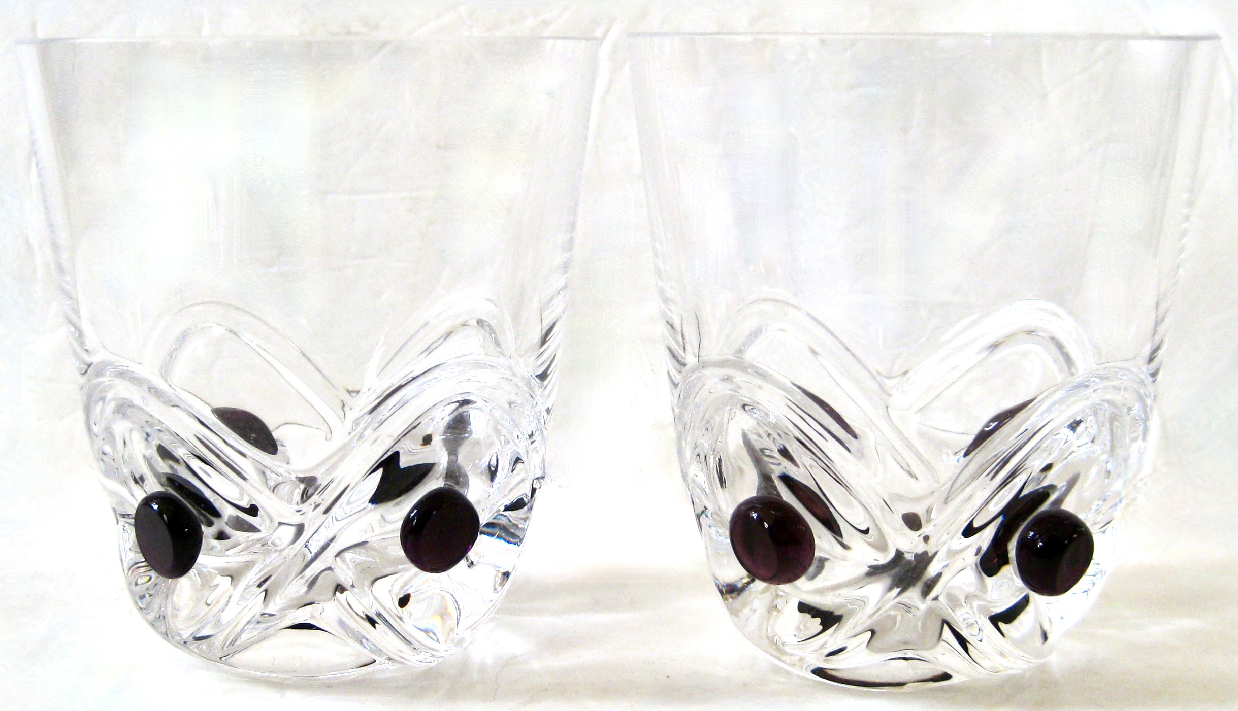 Lalique Art Deco Whiskey Glasses Pair~P77682474