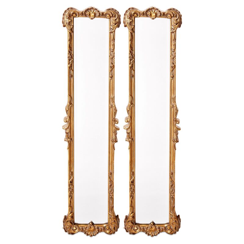 Ferrara Oversized Panel Mirror Set, Gold Leaf