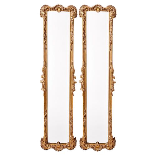 Ferrara Oversized Panel Mirror Set, Gold Leaf~P42687818