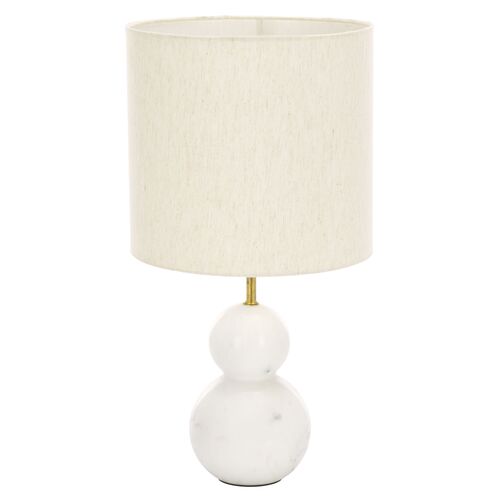 Sylla Marble Table Lamp, White Sylla Marble Table Lamp, White