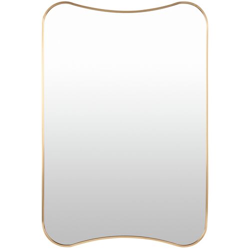 Juno Curvy Wall Mirror, Gold