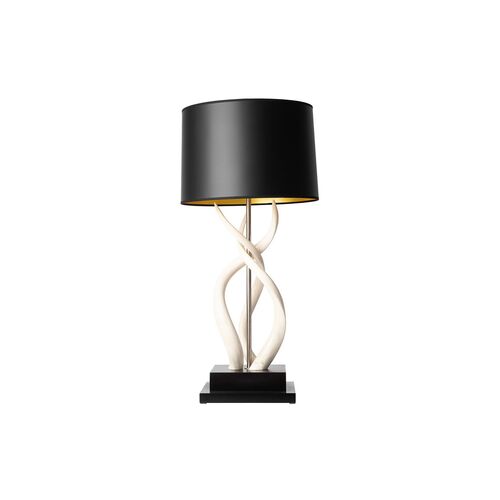 Triple Kudu Horn Table Lamp, Ebony~P77536030