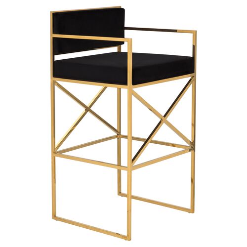 Black and Gold Bar Chairs