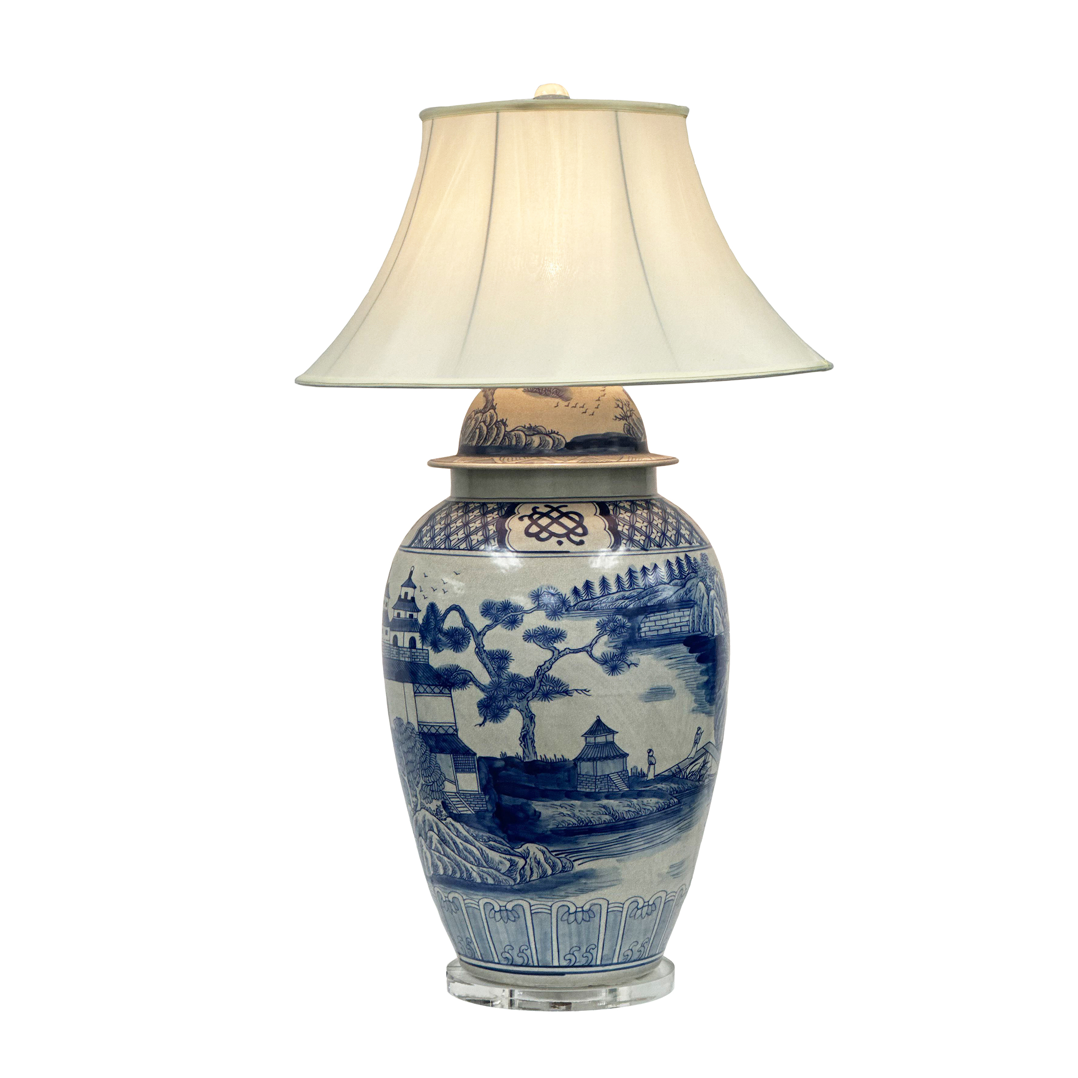Lyrian Porcelain Table Lamp, Blue/White | One Kings Lane