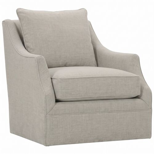 Marlowe Slope Arm Swivel Glider Chair, Performance Linen-Blend Marlowe Slope Arm Swivel Glider Chair, Performance Linen-Blend