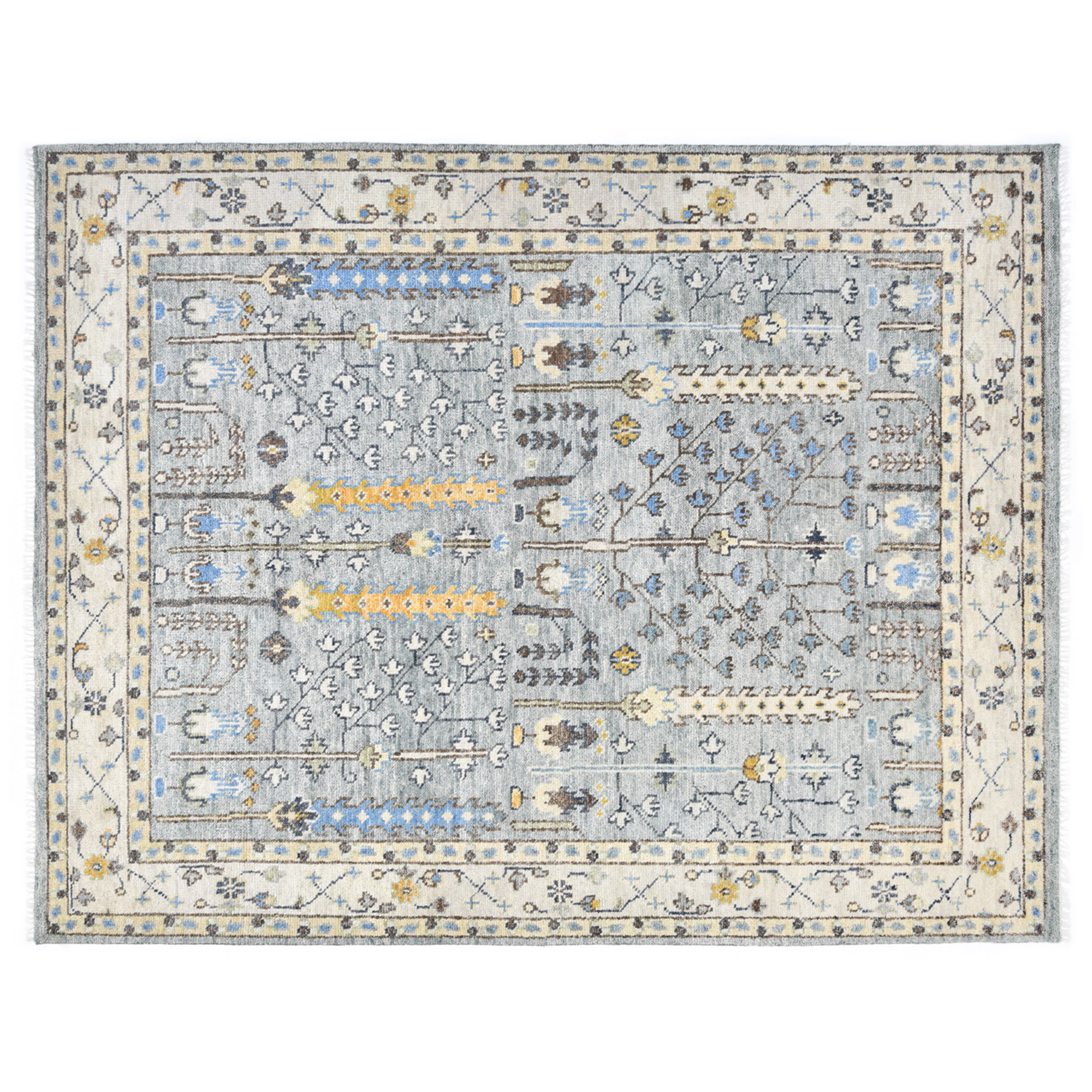 Nellie Hand-Knotted Rug, Light Gray Nellie Hand-Knotted Rug, Light Gray