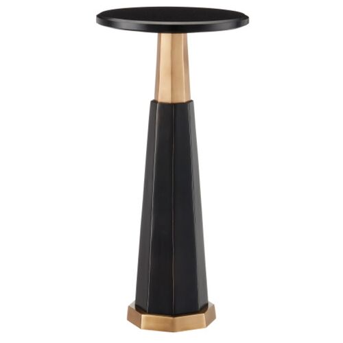Gieves Aluminum Drinks Table, Black/Gold