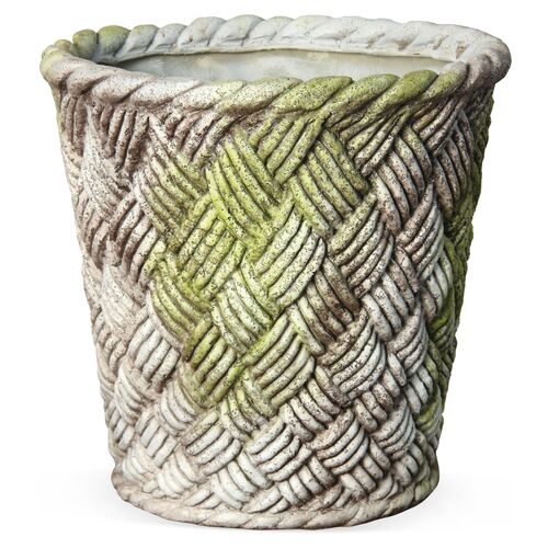 24" Nied Weave Basket, White Moss~P75997614