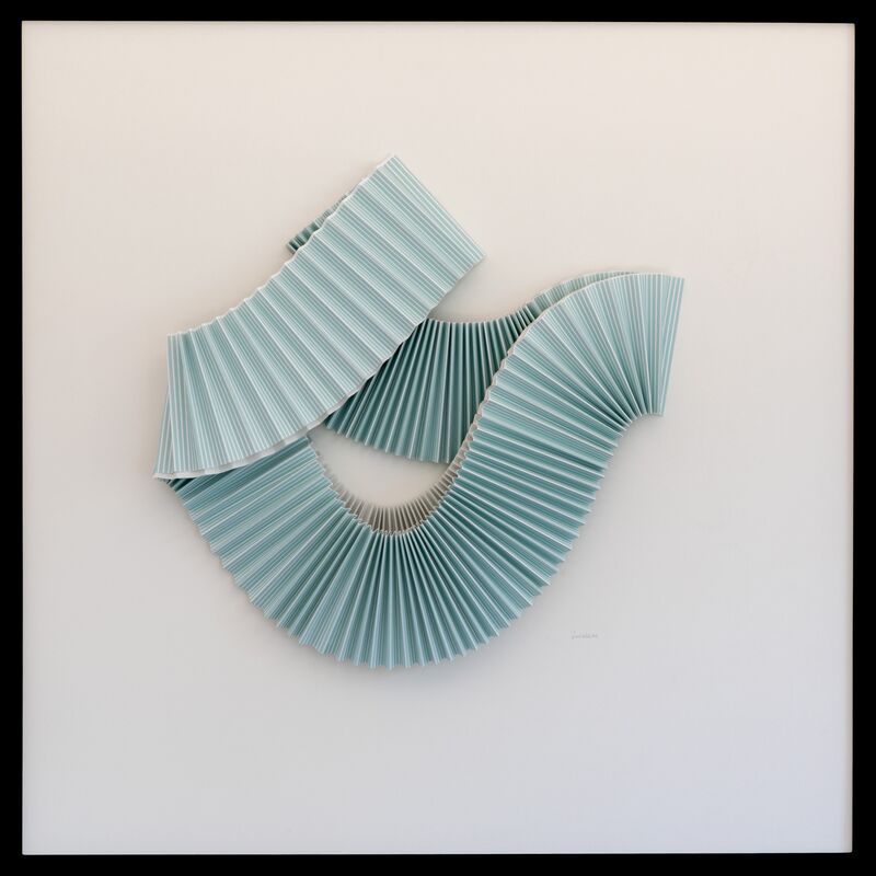 Dawn Wolfe, Pleated Blue Abstract