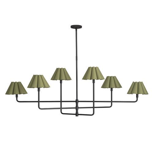 Polly 6-Light Scallop Shade Chandelier