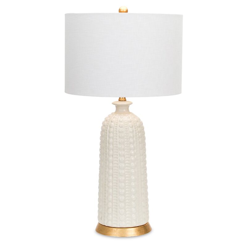 Melrose Table Lamp, Off-White/Gold