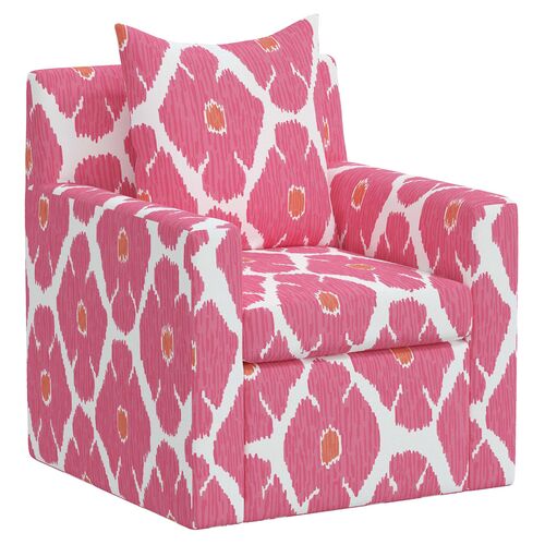 Kashida Swivel Chair, Poppy, Lotus~P77652276