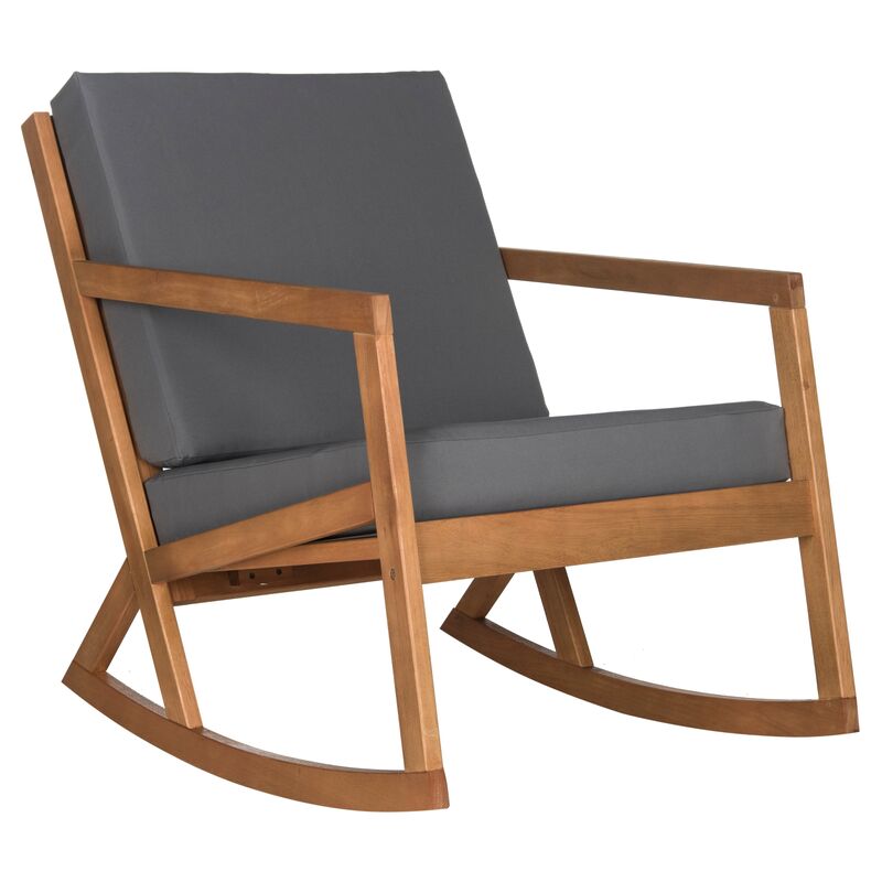 Lindsey Rocking Chair, Gray/Natural