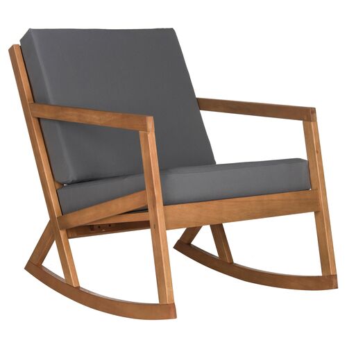 Lindsey Rocking Chair, Gray/Natural~P60894977