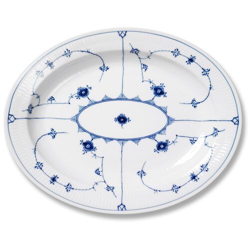 Blue Plain Oval Platter, Large~P44510862